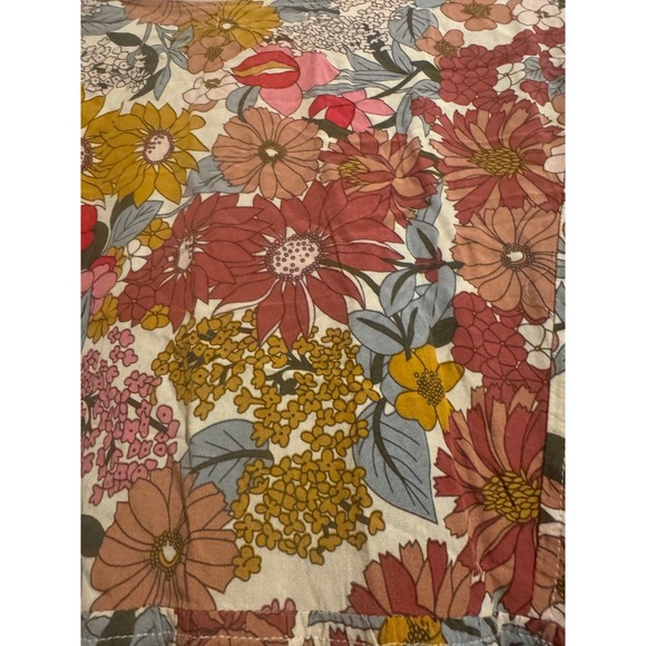 NWT Natural Life Small Floral Babydoll Mini Dress V-Neck Boho Pink Yellow - Picture 5 of 12